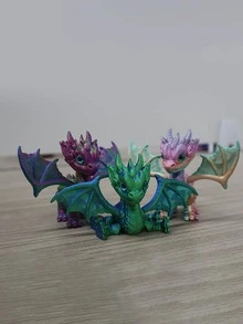 Rồng Trung Quốc in 3D 12" có khớp nối - Màu hồng và tím rực rỡ, Chi tiết vảy chân thực, Mắt ngẫu nhiên. Đồ chơi sưu tầm và tượng trang trí nhà để bàn, Lý tưởng làm quà tặng Giáng sinh và Halloween, Đồ chơi tạo dáng năng động | Nhựa in 3D, Quà tặng lễ hội trang trí rồng - Nhiều màu - Xem 7
