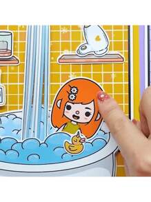 Toca Boca World Full Set Paper Dolls Quiet Book Scrapbook DIY Material Kit Entertaining Toys For Girls Cutout Edition