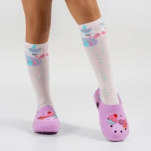 Children's Socks Kit Girl 3/4 Cotton Long Shaft Galochita Colorful Striped Women's Fashion Thick - 5 什錦 - 查看 7