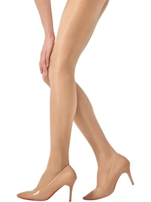 2双装女士性感开裆高密度亮面超薄高弹力连裤袜，适合日常穿着，舒适透气