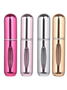 2 pièces Bouteille de parfum rose vif de 5 ml, bouteille de rangement de parfum, bouteille de vaporisateur rechargeable, bouteille de décantation de parfum, petite bouteille réutilisable