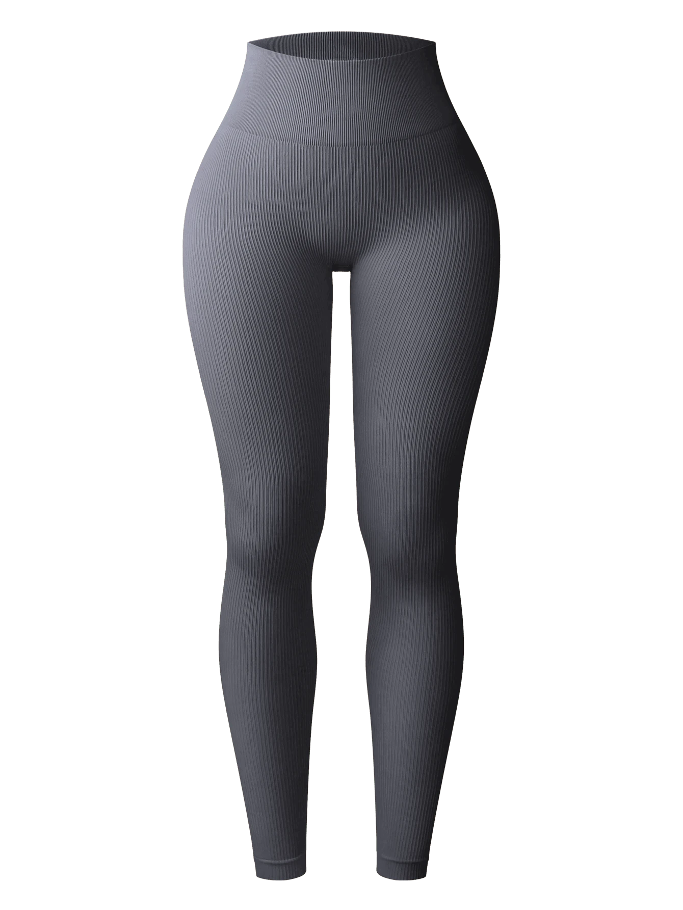 女士运动紧身裤，高弹瑜伽裤，适合徒步旅行、远足、健身房等春季活动 - 深灰色 - 查看 1