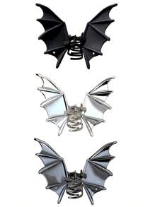 Pinza para el cabello con diseño de murciélago de Halloween - Pasador de cabello gótico y adorable para mujeres, pinza de metal tipo caimán para coleta, moño y recogidos, accesorios para el cabello de fiesta y festivales, accesorios de otoño, pasadores de cabello con diseño animal, accesorios de invierno