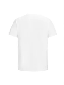 Men's Cartoon Bear Print T Shirt Graphic Crewneck Short Sleeve Tee Tops - 白色 - 查看 2