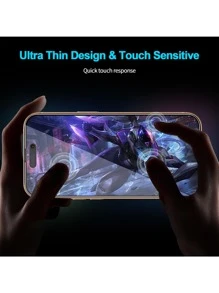 Yezodawee 2pcs Privacy Screen Protector For Samsung Galaxy A16 5G/A15/A14/A55/A54A/34, Upgraded 25° Anti-Spy Tempered Glass Screen Protector, Compatible With IPhone 17 Pro Max/17 Pro/17 Air/17/16 Pro Max/16/16 Pro/16 Plus/15/14/13/12/11/XR/XS Max, Anti-Scratch, Privacy Screen Protector - Black - View 6