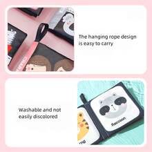 1pc Cartoon Black & White Cloth Book, Tear-Resistant, Chewable, Suitable As Newborn Gift - Multicolor - View 6