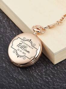 Personalized Pocket Watch, Engraved Pocket Watch, Groomsman Gift, Groom's Father Gift, Father's Day Gift, Wedding Gift