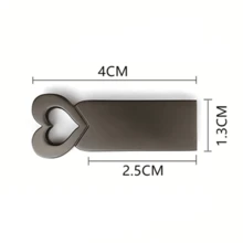 10个定制Logo迷你金属U盘 64GB 黑色 便携式高速存储棒 64GB 防水黑色U盘 激光打印