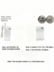 10ft Battery Operated Fairy String Lights, Waterproof Silver Wire Fairy Lights, 10ft 100pcs LED Firecracker Starry Lights, Suitable For DIY Wreaths, Home Wedding Party, Bedroom, Mason Jars, Holiday Christmas Decoration, Indoor And Outdoor Christmas Decoration, Halloween Garden Decoration, Autumn Decoration, Harvest Festival Decoration, Room Decoration, Bedroom Decoration, Warm White Light. - Warm Color - View 8