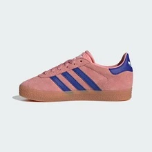Adidas Gazelle Kids Sneakers, Comfortable Kids Shoe With Gum Bottom, Stylish Easy Lace Up Kids Sneaker For Daily Wear, ID6556 - 半粉紅火花/清醒藍/清醒藍 - 查看 8