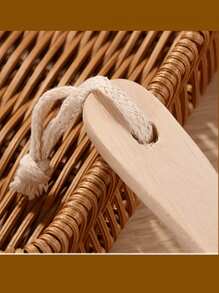 1 escova de banho de fibra de sisal natural, bucha vegetal com cabo longo para esfoliação, esfoliação das costas e massagem