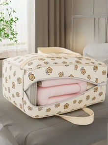 4 Sizes Available 1 Extra Large Durable Foldable Storage Bag With Handles - Heavy Duty Polyester Material, Dustproof And Moisture-Resistant, Cute Giraffe Pattern, Suitable For Travel, Moving, Packing, Clothes And Bedding Organization, Essential For Moving, Fun Design, Sturdy Construction, Packing Solution, Frequent Travelers, Suitcase, Foldable Storage Bag - Multicolor - View 11