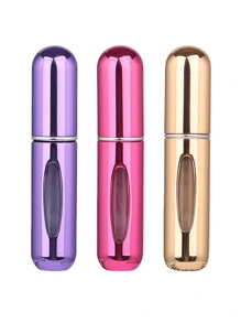 2 pièces Bouteille de parfum rose vif de 5 ml, bouteille de rangement de parfum, bouteille de vaporisateur rechargeable, bouteille de décantation de parfum, petite bouteille réutilisable