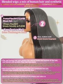 13x4 Lace Front Wigs Glueless Human Blended Hair HD Transparent Lace 200% Density Body Wave With Baby Hair Pre-Plucked Frontal Wigs For Women 30 Inch Natural Hairline (613 Blonde-Body Wave) - S/613 - View 11