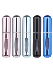 2 pièces Bouteille de parfum rose vif de 5 ml, bouteille de rangement de parfum, bouteille de vaporisateur rechargeable, bouteille de décantation de parfum, petite bouteille réutilisable