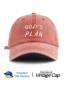 1 件 GOD'S PLAN 刺绣水洗棒球帽，经典休闲时尚复古柔软吸汗带可调节尺寸轻质防晒多功能复古爸爸帽，适合户外运动日常穿着派对度假送给家人和朋友的完美礼物 - GOD'S PLAN - 查看 20