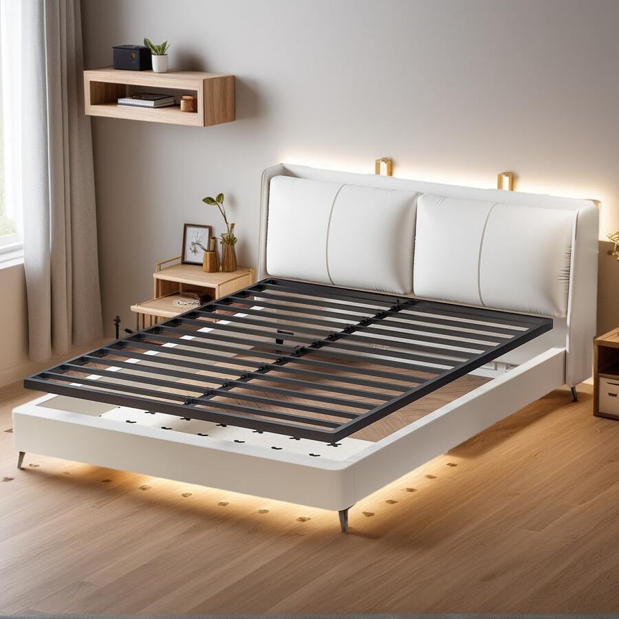 MAF Box Spring -2 Inch Low Profile Mattress Foundation No Noise Heavy Duty Metal Basics Bed Base With Clean Fabric Cover, Easy Assembly - 2 inch - Xem 1