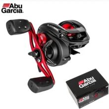 Carrete de pesca de lanzamiento por izquierda y derecha García Black Max3 con relación de engranaje 6.4:1, arrastre máximo de 8.1kg y diseño de gota de agua