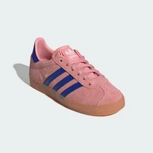 Adidas Gazelle Kids Sneakers, Comfortable Kids Shoe With Gum Bottom, Stylish Easy Lace Up Kids Sneaker For Daily Wear, ID6556 - 半粉紅火花/清醒藍/清醒藍 - 查看 6