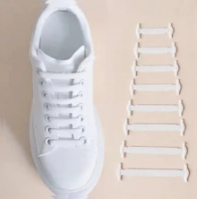 16 Pieces/Set Of Silicone Shoelaces, Elastic Shoelaces Suitable For Sports Shoes, Casual Shoes, And Athletic Shoes, Easy And Convenient For Daily Wear In Summer