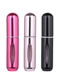2 pièces Bouteille de parfum rose vif de 5 ml, bouteille de rangement de parfum, bouteille de vaporisateur rechargeable, bouteille de décantation de parfum, petite bouteille réutilisable