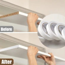 1pc 10m/393.7in Self-Adhesive Ivory White Wall Trim, PVC Edging Repair Decorative Strip, Suitable For Ceiling And Wall Corners, Removable PVC Edging Repair Tape For Filling Wall Gaps - Multicolor - View 5
