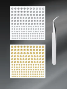 CIZME 165/495 件时尚不锈钢仿钻石贴纸，适合女士日常装饰，假唇钉带镊子假鼻环钉眉钉，唇环鼻环非穿孔鼻环贴金银肚脐贴，脸部贴纸音乐节酷朋克 Y2K 化妆贴