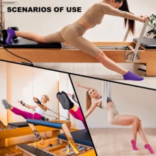 4 Pairs Non-Slip Yoga/Pilates/Workout/Dance Socks - Multicolor - View 4