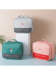 1 Pieza Bolsa de Tela Multifuncional Grande para Medicamentos, Kit de Emergencia Médica Portátil y Transportable, Bolsa de Medicina para Viajes al Aire Libre, Bolsa de Almacenamiento de Medicinas de Emergencia para Dormitorio (Opciones de Multicolor)