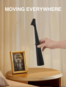 1 pieza Lámpara de mesa recargable y inalámbrica, lámpara de barra LED portátil con 3 niveles de brillo regulable, lámpara de escritorio a batería LED, lámpara de mesa para exteriores para sala de estar, hogar, comedor - Multicolor - Ver 2