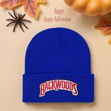 1pc Unisex Letter Casual Cute Acrylic Embroidered Y2K Knitted Beanie Hat For Everyday Wear Winter Christmas Hat Men & Women Beanie Ski Hat - 粉色 - 查看 3