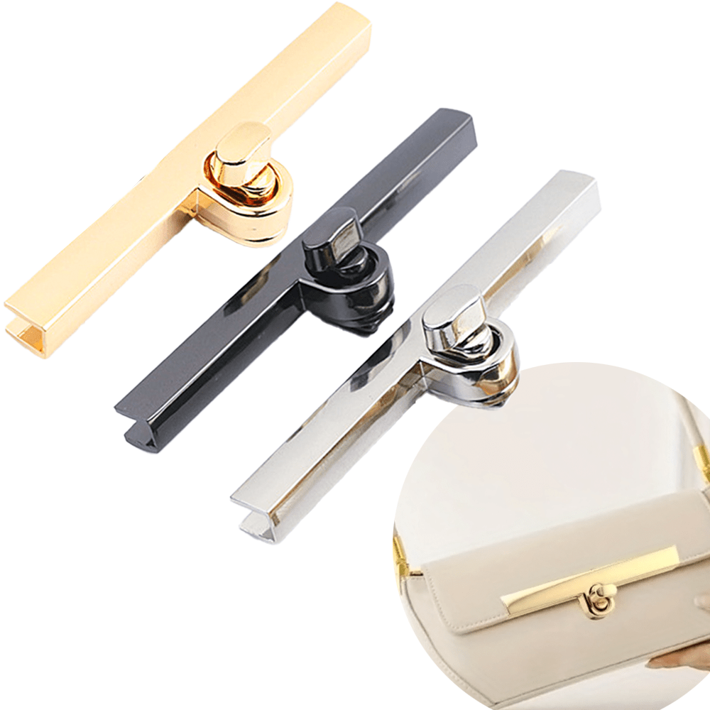 1/2/3pcs Vintage Bag Metal Clasp Turn Locks Twist Button For DIY Handbag, Leather Craft Bag Purse, Hardware Elegant Golden Bag Accessories,Handmade Bag Accessories(Four Colors To Choose From)