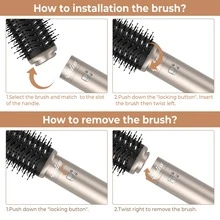 UKLISS Hair Styling Tools Set - High Speed ​​Air Drying System, Hot Air Brush, Curling Iron, Round Straightening Brush, Volumizing Dryer - For Wet/Dry Hair, EU Plug, No Battery, Hair Styling Tool Set | Stylish Hair Styling Tool | Durable Hair Care Set, Hair Styling Tool Set - EU C Type Plug(220-240V) - View 12