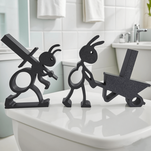1pc Cute Ant Shaped Toilet Paper Holder, Funny Vertical Tissue Paper Dispenser, For Bathroom Decor, Home Decor, Holiday Gift, Animal Paper Towel Holder, For Storing Toilet Paper Rolls
