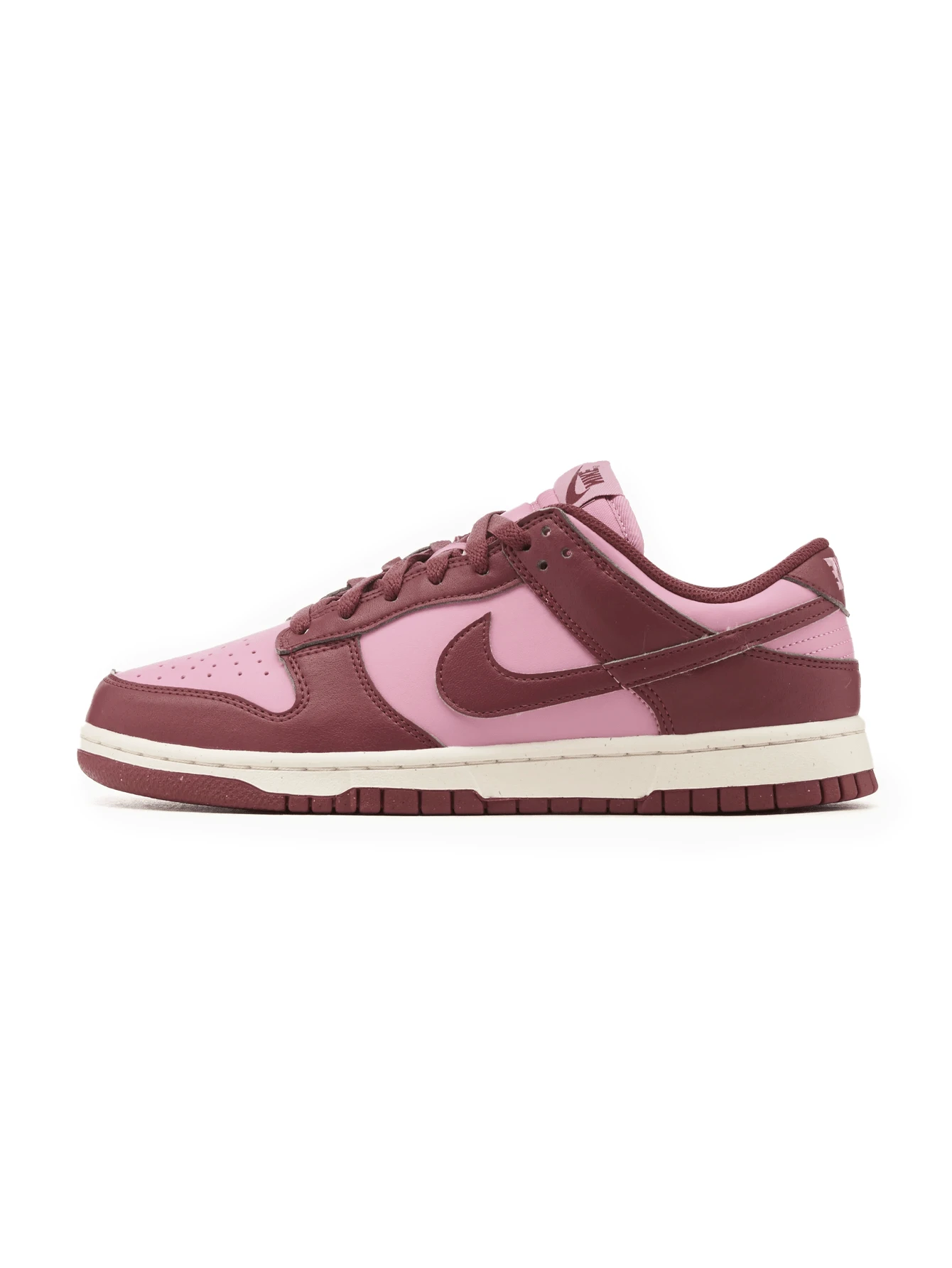 Giày Nike Dunk Low dành cho nữ, kiểu dáng thường ngày, nhẹ, có đệm, thoáng khí, đế dày, logo, chất liệu da thân thiện với da, đa năng, thích hợp cho tập gym, đi làm, thư giãn, du lịch, hẹn hò. Màu hồng DD1873-114 - Bột trắng/Nguyên tố - Xem 1