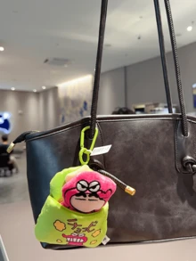 Brelok do kluczy w kształcie pluszowej drzemki Crayon Shin-Chan z pętelką do zawieszania, uroczy wzór z postacią z kreskówki, miękki pluszowy materiał, wykwintne wykonanie, kreatywne łóżeczko i ubranko do spania, idealny prezent dla fanów anime w każdym wieku, nadaje się do codziennego użytku, do kolekcji, na przyjęcia, dodaje radości i uroku Twojemu życiu. - Wielokolorowe - Zobacz 6