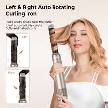 UKLISS Hair Styling Tools Set - High Speed ​​Air Drying System, Hot Air Brush, Curling Iron, Round Straightening Brush, Volumizing Dryer - For Wet/Dry Hair, EU Plug, No Battery, Hair Styling Tool Set | Stylish Hair Styling Tool | Durable Hair Care Set, Hair Styling Tool Set - EU C Type Plug(220-240V) - View 9