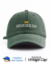 Mũ lưỡi trai thêu chữ "Jesus Is King" (Chúa Giê-su là Vua), kiểu dáng cổ điển, chất liệu mềm mại, có dải thấm mồ hôi, điều chỉnh được kích cỡ, nhẹ, chống nắng, đa năng, phù hợp cho các hoạt động thể thao ngoài trời, mặc hàng ngày, tụ họp và kỳ nghỉ. Món quà hoàn hảo cho gia đình và bạn bè, mùa hè, bãi biển, ngày lễ. - CHÚA GIÊSU LÀ VUA - Xem 18