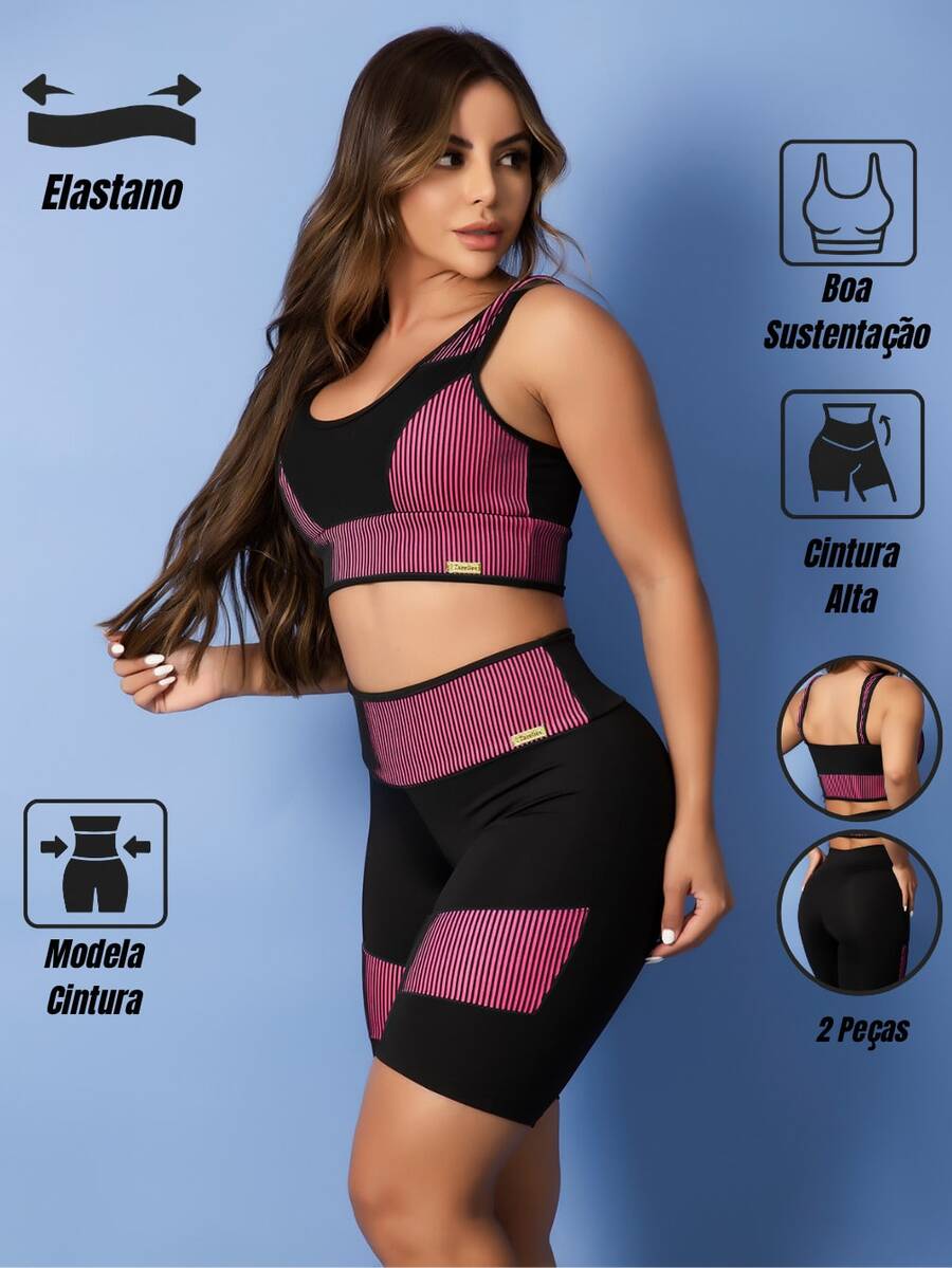 TARELLES Women Sports Sets - Rosa - Ver 1