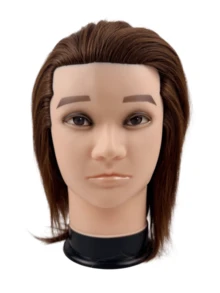 100% Real Hair Men Mannequin Heads With For Hair Training Styling Solon Hairdresser Dummy Doll Heads For Practice Hairstyles - Multicolor - View 23