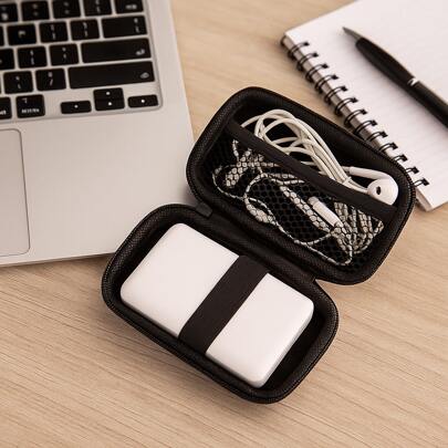 Case Estojo Bag com Ziper em EVA para Kits HD Externo Fone de Ouvido Brindes Acessórios Organizador
