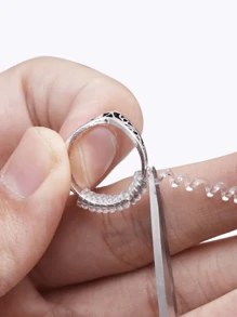 4 piezas - Ajustador de anillo de silicona flexible, ajustador de talla de anillo, espaciador de anillo o apretador de anillo - Retenedor de anillo invisible - Almohadilla reductora de talla de anillo para bodas, se ajusta a casi cualquier talla de anillo, unisex - Accesorios de anillo DIY para bodas