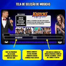 Karaokê Party Box Profissional +De 2000 Músicas Jukebox +2 Microfones Com Fio ORIGINAL (Com Pontuação) AMARELO - Amarelo mostarda - Visão 3