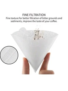 10/50/100/200pcs Coffee Filter, V-Shaped Coffee Filter Paper, Coffee Paper Filter, Disposable Coffee Tea Filters For Pour Over And Drip Coffee Maker Back To School
