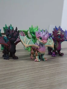 Rồng Trung Quốc in 3D 12" có khớp nối - Màu hồng và tím rực rỡ, Chi tiết vảy chân thực, Mắt ngẫu nhiên. Đồ chơi sưu tầm và tượng trang trí nhà để bàn, Lý tưởng làm quà tặng Giáng sinh và Halloween, Đồ chơi tạo dáng năng động | Nhựa in 3D, Quà tặng lễ hội trang trí rồng - Nhiều màu - Xem 4