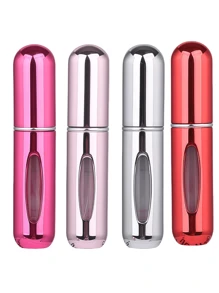 2 pièces Bouteille de parfum rose vif de 5 ml, bouteille de rangement de parfum, bouteille de vaporisateur rechargeable, bouteille de décantation de parfum, petite bouteille réutilisable