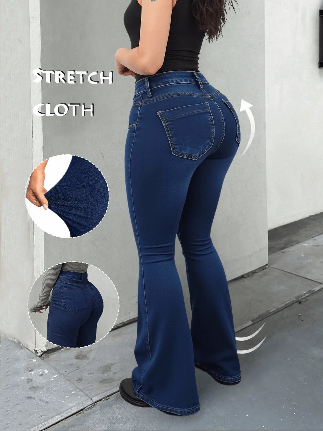 Women Jeans - 藍色 - 查看 1