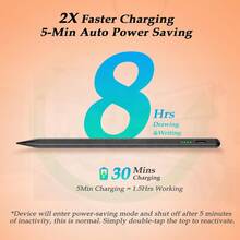 Stylus Pens For Touch Screens - Compatible With IPad, , Android,  - For Gaming, Typing, Browsing - Black