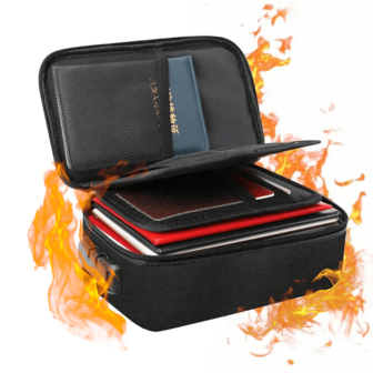 Back To School Small Season Passport ID Tote Organize Collection ID Bags Flame Resistant Handbag -Flame Resistant Organizer For Passport, ID, Cash, Small Items, Keys, Bank Cards, Portable Travel Storage Bag Small Storage Pouch, Battery Storage Pouch