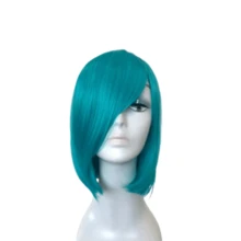 Short Long Bob Wig 40cm - Modern Cut, High Quality Fiber | Yan Hair - 藍色的大海 - 查看 2